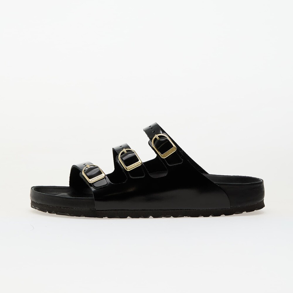 Joggesko Birkenstock Florida Fresh Natural Leather Patent High Shine Black EUR 40 - main photo