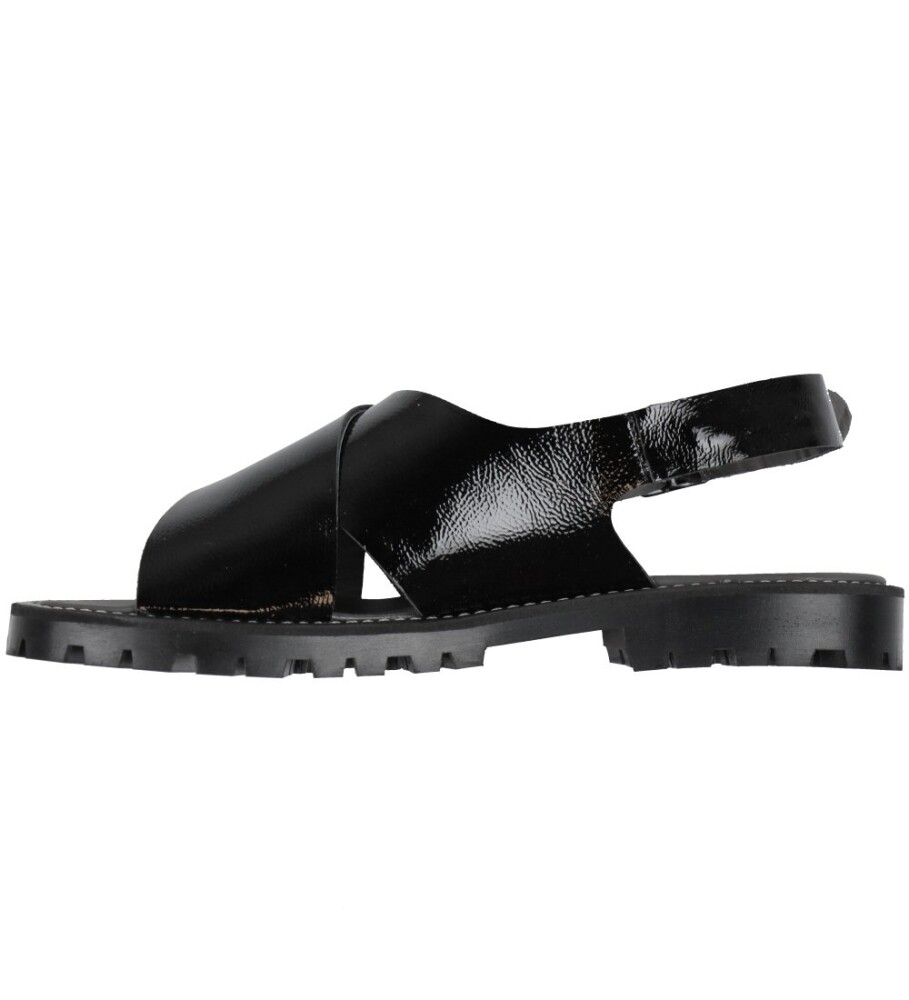 ANGULUS Sandals - Flat  - Open Toe - Op - Black - 38 - side a