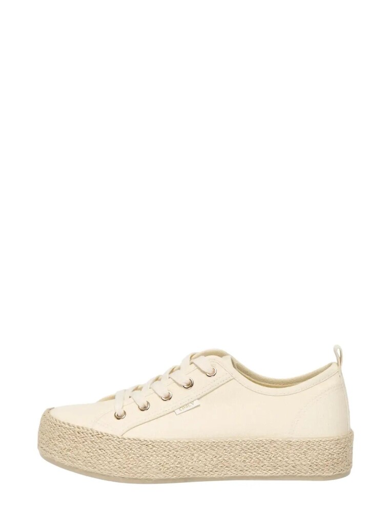 ONLY Onlida 1 Lace Up Espadrille Sneaker Noos   Cream   37 - main photo