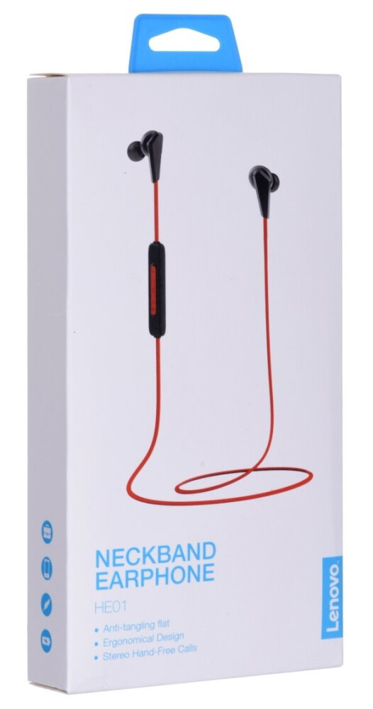 Lenovo Wireless Bluetoo Th Earphone He01 Red