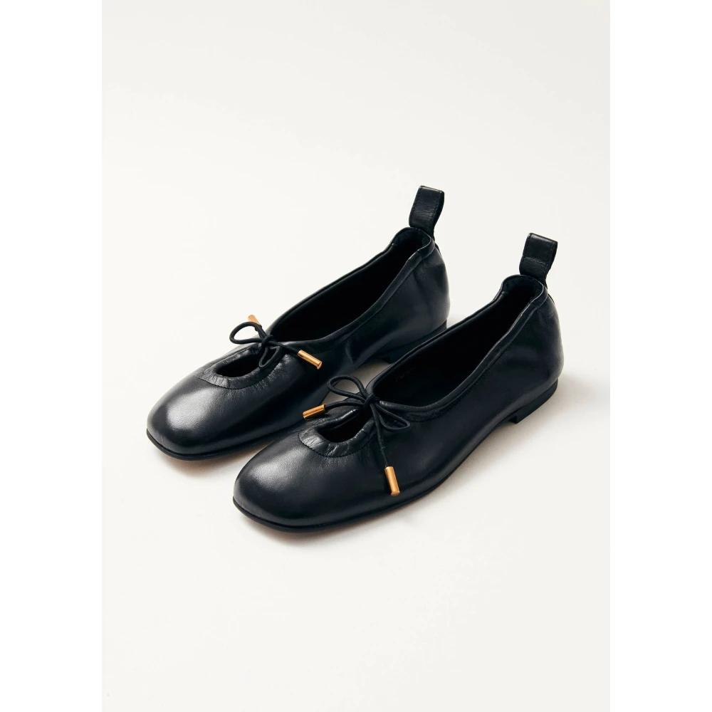 ALOHAS Rosalind Black Leather Ballet Flats - Black - 38 - side b