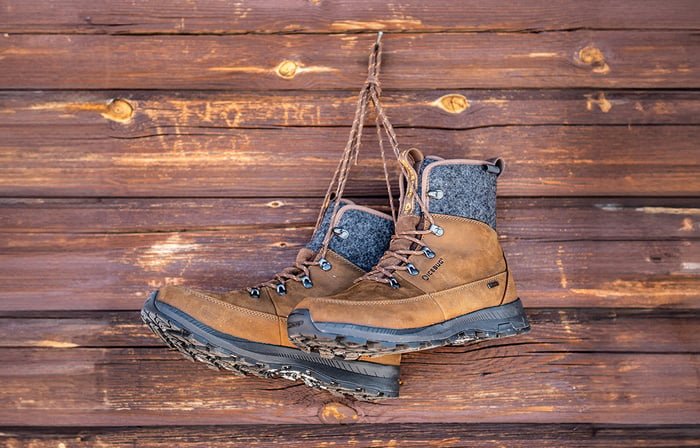 Icebug Adak ReWool Women's BUGrip - Coffee/Grey - main photo