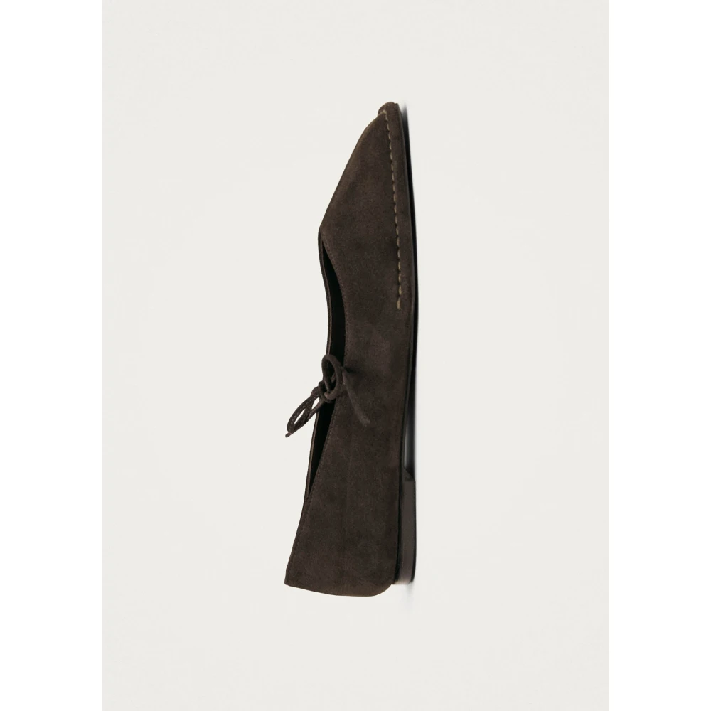 ALOHAS Sway Suede Coffee Brown Leather Ballet Flats - Brown - 37 - side a