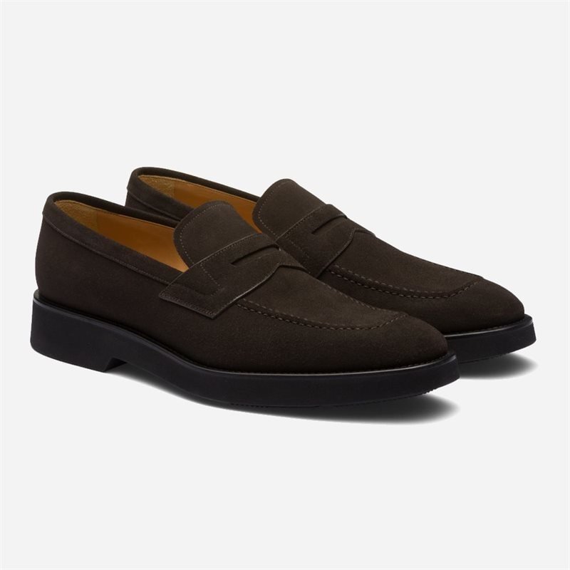 Church Parham Penny Loafer - Brown Suede UK 8.5 - side a