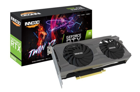 Inno3D GeForce RTX 3050 Twin X2 8GB GDDR6 - 8GB GDDR6 RAM - Grafikkort