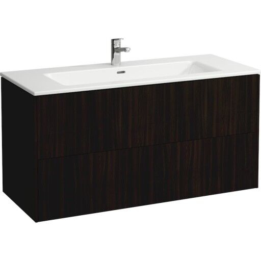 Laufen Base/Pro S møbelpakke, m. 2 armaturhull, 120x50 cm, mørk alm