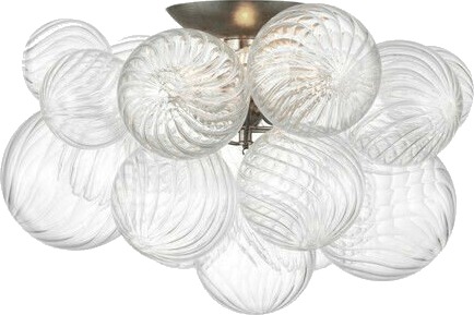 Talia 20" Flush Mount Silver