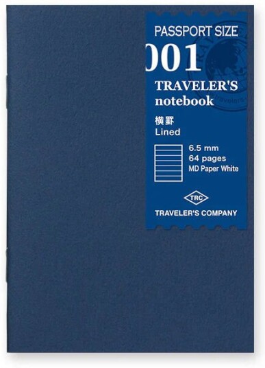 Traveler'S Company 001. Lined Notebook Refill Passport Size