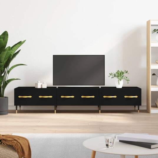 vidaXL TV-benk svart 150x36x30 cm konstruert tre 8720845945022