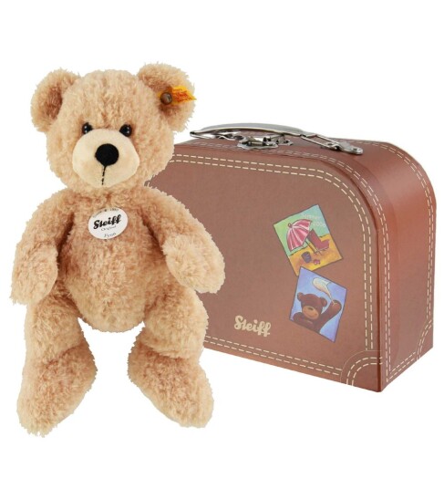 Steiff Fynn Teddybjørn i Koffert beige 28 cm
