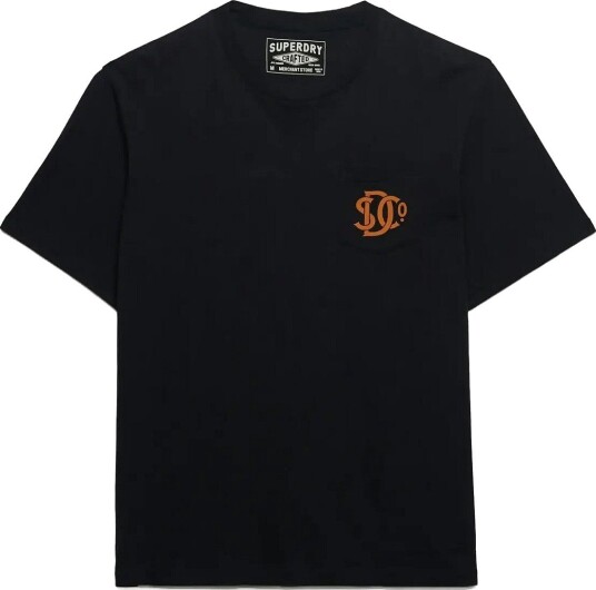Superdry Merchant Graphic Tee MANOR HOUSE BLACK M