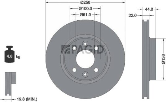 PAGID 55552NC Bremseskive