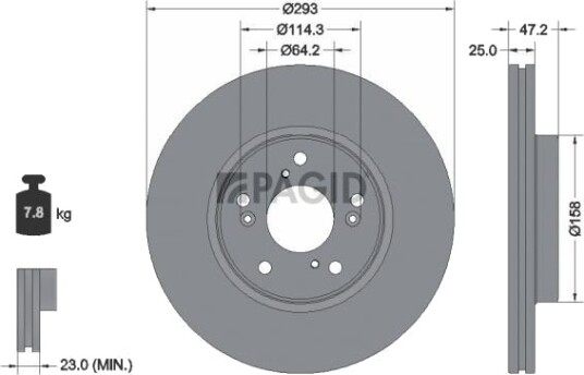PAGID 56213NC Bremseskive