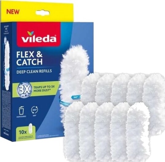 Vileda Flex&Amp Catch Støvkostrefiller 10 Stk. Vileda Flex&Amp Catch Støvkostrefiller 10 Stk.