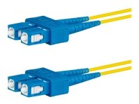 Lanview - Nettverkskabel - SC/UPC-enkeltmodus (hann) til SC/UPC-enkeltmodus (hann) - 2 m - 2 mm - fiberoptisk - dupleks - 9 / 125 micron - OS2 - halogenfri - gul