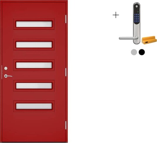 Ytterdør Swedoor Clever-Line+ Hossa med Yale Doorman Classic Home
