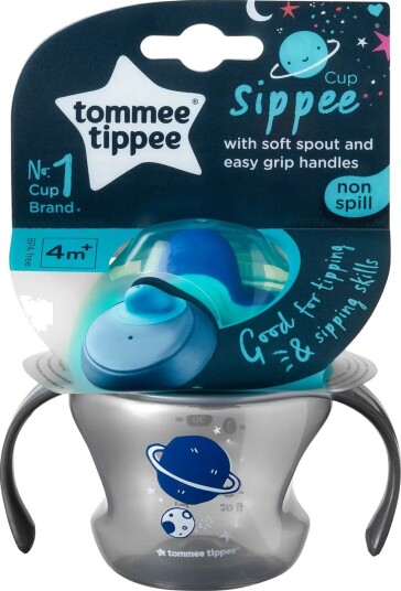Tommee Tippee Drikkekopp Med Håndtak 4+ Mnd 150 ml Grå/Blå