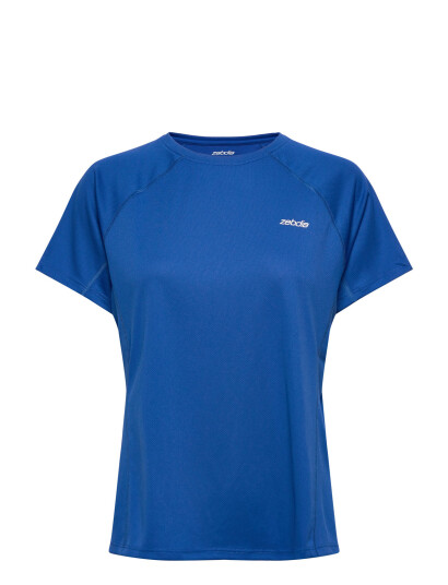 ZEBDIA Women Sports T-Shirt With Chest Print - Blue - XL