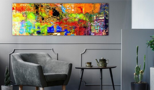 Tavle Colourful Abstraction 1 Part Narrow 120X40 Artgeist sp. z o. o.
