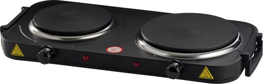 DAY KOKEPLATE Ø15+Ø18CM 2500W SORT