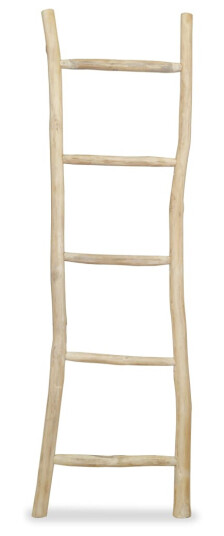 vidaXL Håndklestige med 5 trinn teak 45x150 cm naturell