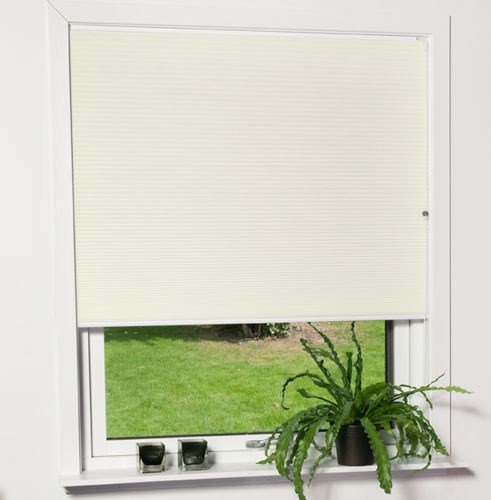 Transparent Plisségardin duo topphengt Sand, Med skinne, 705-804