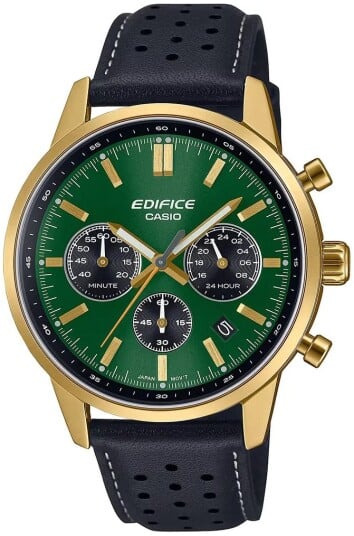 Casio Herreklokke EFR 575CL 3AEF Edifice Grønn/Lær Ø41 mm Casio Herreklokke EFR 575CL 3AEF Edifice Grønn/Lær Ø41 mm