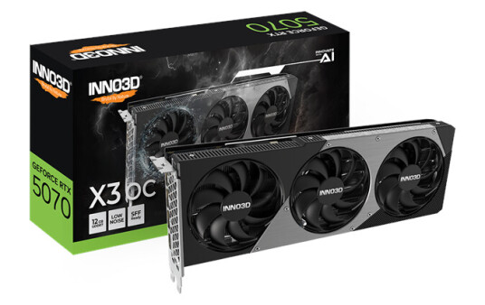 Inno3D GeForce RTX 5070 X3 OC 12GB GDDR7 Grafikkort med aktiv kjøling og høy ytelse