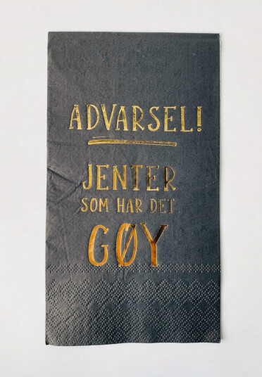 Trend Design Servietter "Advarsel!"