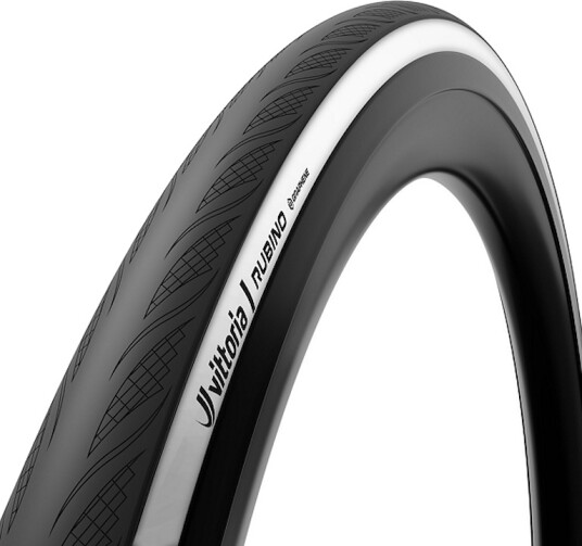 Vittoria Rubino tube road foldedekk 700x28c (28-622) sort/hvid Vittoria Rubino tube road foldedekk 700x28c (28-622) sort/hvid
