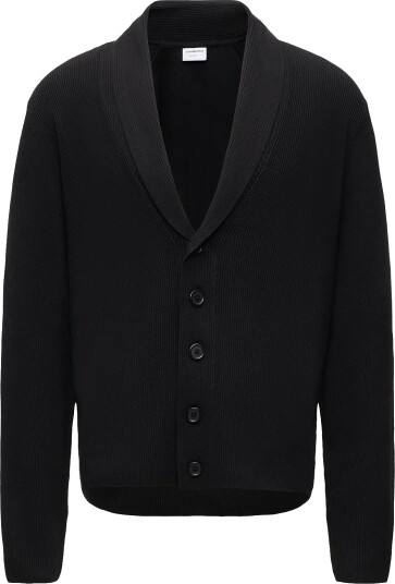 Lindbergh Rib Shawl Collar Cardigan BLACK L