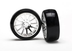 Traxxas TRX-7573A Tires And Wheels 2pcs Black Chrome