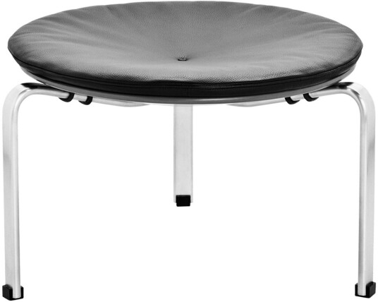 Fritz Hansen - Pk33 Läder Aura Black Krakker Poul Kjærholm Svart Lær/metall
