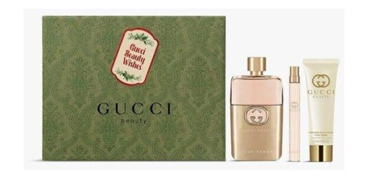 Gucci Guilty Pour Femme Eau de Toilette Gavesett 90 ml med Miniflakse 10 ml og Bodylotion 50 ml