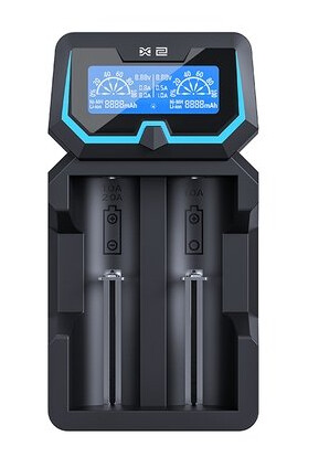 Xtar X2 Batterilader for Li-Ion 2.0A CE-merket Svart Xtar X2 Batterilader for Li-Ion 2.0A CE-merket Svart