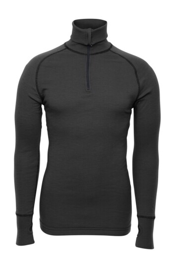 Brynje Zip Polo With Thumbfingergrip Black XXL Brynje Zip Polo With Thumbfingergrip Black XXL