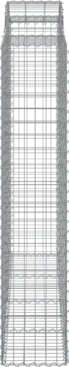 vidaXL Gabionkurver buede 8 stk 200x50x200/220 cm galvanisert jern