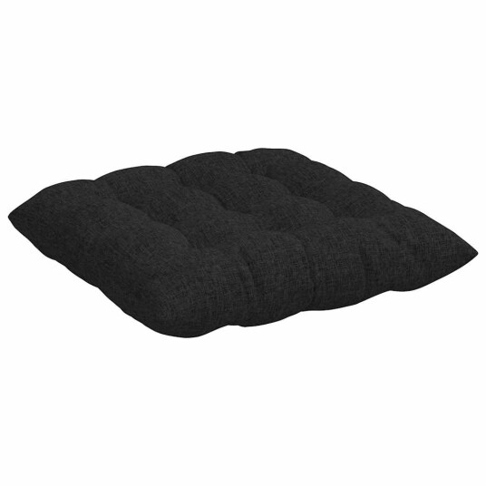 Seteputer 2 pcs Svart 40 x 40 x 6 cm stoff