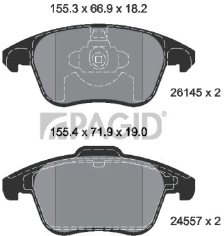 PAGID T2852N Bremseklosser PAGID T2852N Bremseklosser