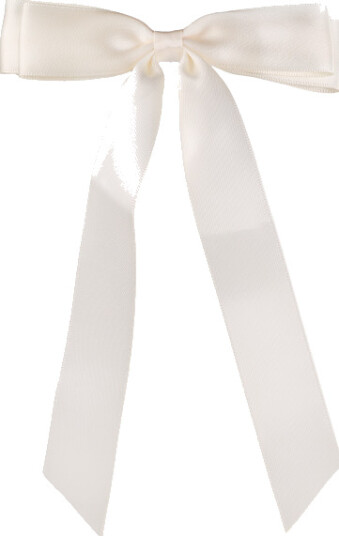 Makeup Mekka Long Bow Hair Clip Cream