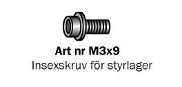 Cobolt M3x9 Unbrakoskrue til styrelager Maskintilbehør & forbruk