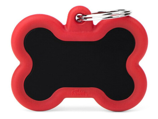 MyFamily Hushtag Collection ID Tag-XLarge Aluminium Hundehalsbånd - Sort/Rød MyFamily Hushtag Collection ID Tag-XLarge Aluminium Hundehalsbånd - Sort/Rød