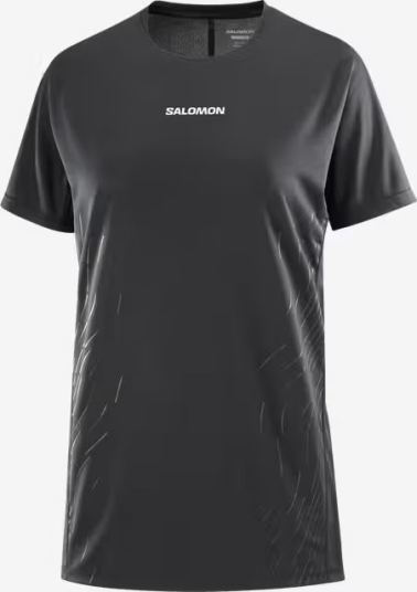 Salomon Sense Aero SS Tee GFX W deep black/black XS