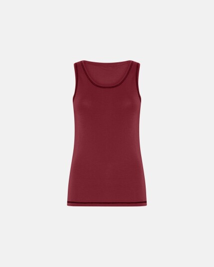 Dovre Women Singlet 100% merino ull rød