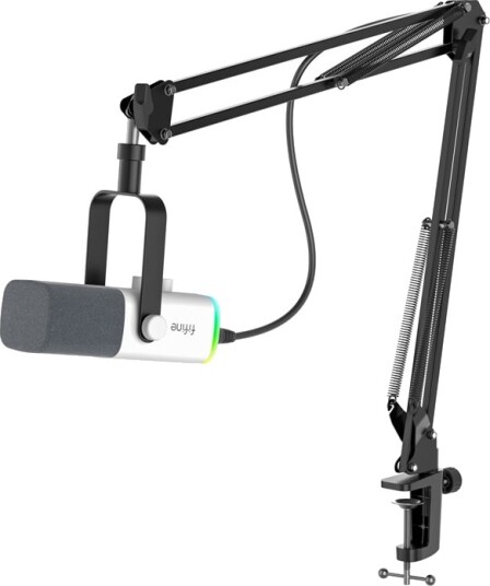 Fifine AM8T USB/XLR Dynamisk Mikrofon og Boom Arm Hvit Fifine AM8T USB/XLR Dynamisk Mikrofon og Boom Arm Hvit