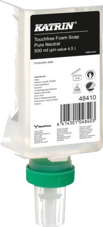 12 stk Katrin skumsåpe til dispenser, parfymefri, 500 ml 12 stk Katrin skumsåpe til dispenser, parfymefri, 500 ml