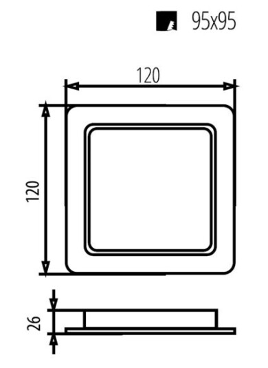 Maclean Panel Led Sufitowy Podtynkowy Slim 9W Neutral White 4000K 120*120*26Mm 900Lm Mce373 S Maclean Panel Led Sufitowy Podtynkowy Slim 9W Neutral White 4000K 120*120*26Mm 900Lm Mce373 S