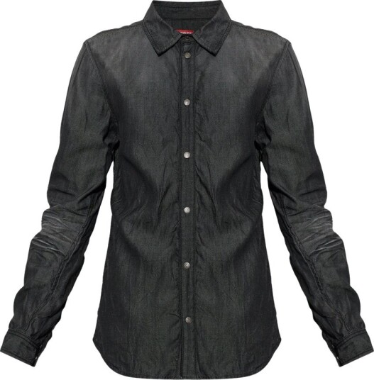 Diesel Herre Skjorter Svart XL,