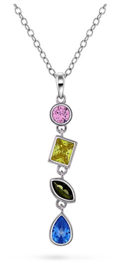 Pan Jewelry Smykke i 925 sølv med farget zirkonia Pan Jewelry Smykke i 925 sølv med farget zirkonia