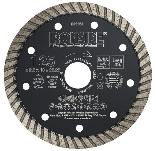 Ironside 201181 Kappeskive 125 x 22,23 x 2,2 mm Maskintilbehør & forbruk